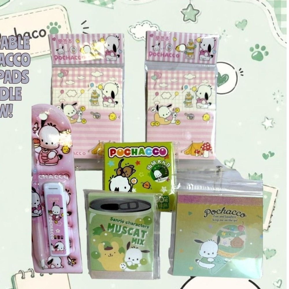 CUTEPOCHACCO 6-PIECE DESK AND STATIONERY NOTEPADS SET